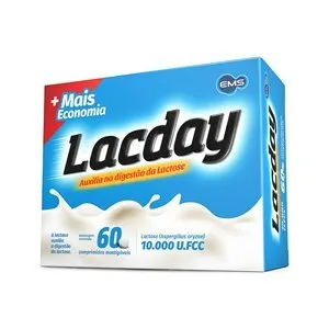 Lacday Lactase 10.000 Fcc 60 Comprimidos Mastigáveis