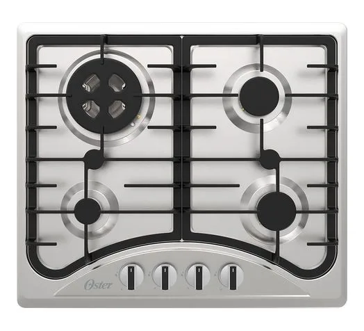 Cooktop a Gás Inox 4 Bocas Oster Semiprofissional - Bivolt