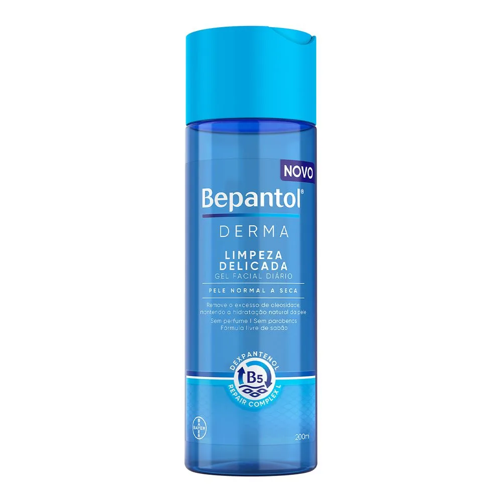 Gel de limpeza Facial Bepantol Derma Limpeza Delicada Pele Normal a Seca 200ml - Drogarias Pacheco