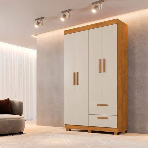 Guarda-roupa 4 Portas 2 Gavetas 100% MDF Flórida Yescasa