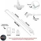 Haste Popular Frontal Puxador Janela Maxim-ar Madeira Aluminio 50cm Branco Gm