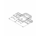Dobradica Encaixe Suprema Db-838 Porta Janela  Camarao Branco