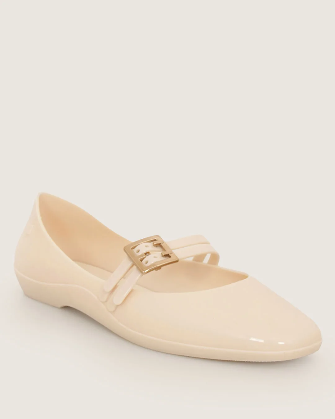 Sapato Boneca Feminino Zaxy Com Fivela Off White