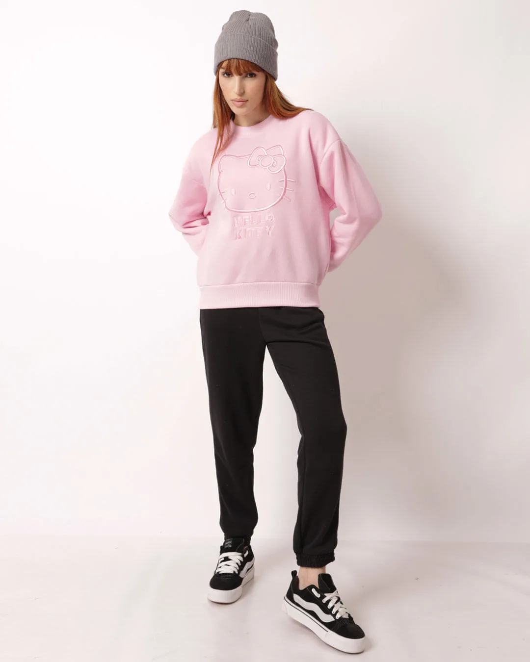 Blusão Moletom Feminino Hello Kitty Rosa