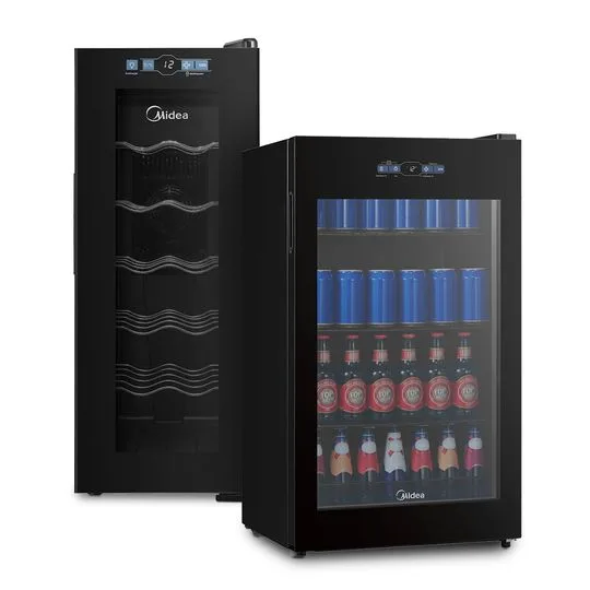 Kit Cervejeira Frost Free 82L Smart 3 em 1 Inverter Bivolt + Adega Climatizada de Vinho 12 Garrafas Bivolt Midea - 2162