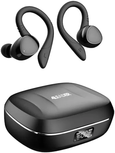 Fone de Ouvido Bluetooth com Microfone e Cancelamento de Ruído Ativo - 4Leader, à Prova D'água e com até 20 Horas de Reprodução - Melhor Escolha para Esportes e Atividades ao Ar Livre - Preto