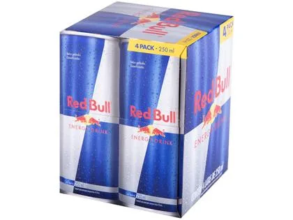 Bebida Energética Red Bull Energy Drink 250ml 4 Unidades