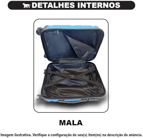 Conjunto Mala De Bordo 18'' + Necessaire 12" (Champanhe)