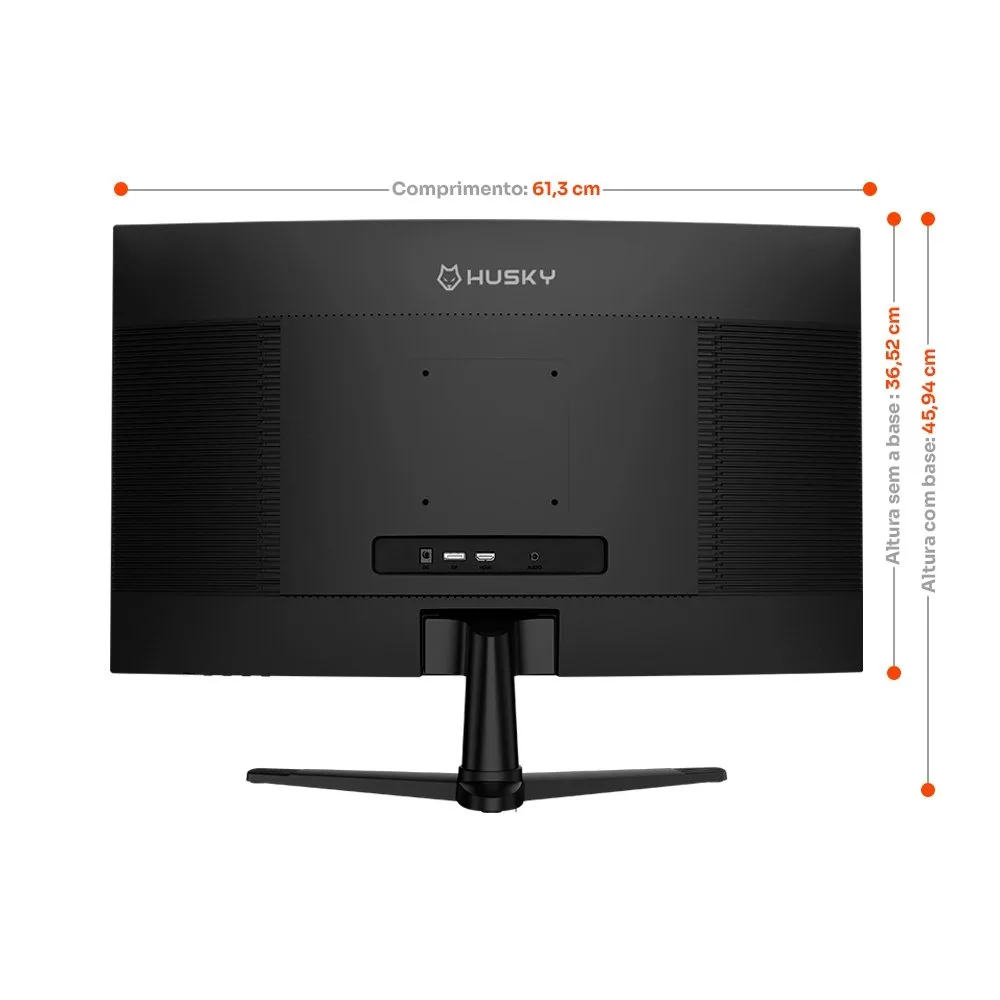 Monitor Gamer Curvo Husky Boreal 27", FHD, 260Hz, 1ms, Adaptive Sync, VA, DisplayPort e HDMI, HDR - HMG00627PT