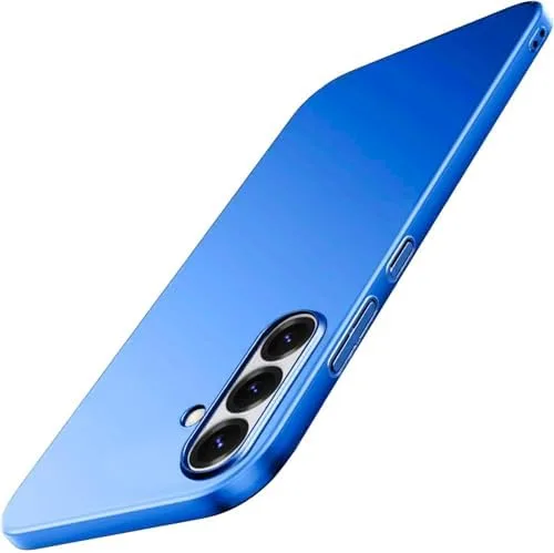 Capa Capinha Para Samsung Galaxy S25 Fe Case Acrilica Fosca Ultra Fina Premium (Azul)