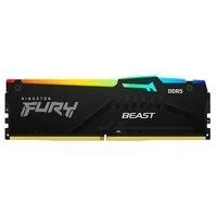 Memória RAM Kingston Fury Beast RGB, 32GB, 5200MHz, DDR5, CL40, para Intel XMP, Preto - KF552C40BBA-32