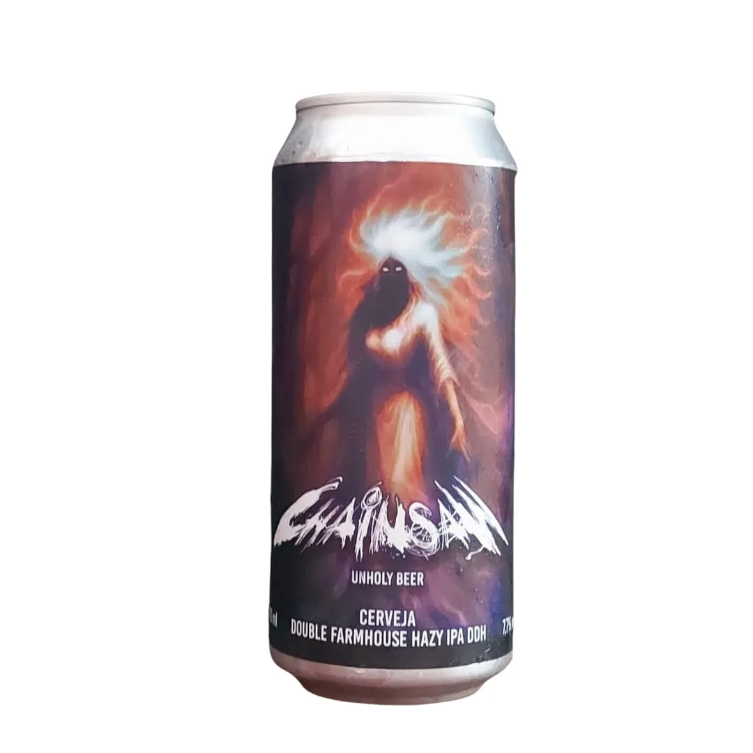 Cerveja Chainsaw Brume Profane Double Farmhouse Hazy IPA DDH 473 ml