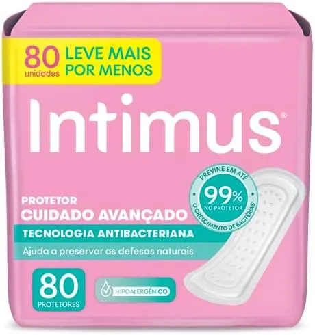Protetor Díário Intimus® Tecnologia Antibacteriana - 80 un