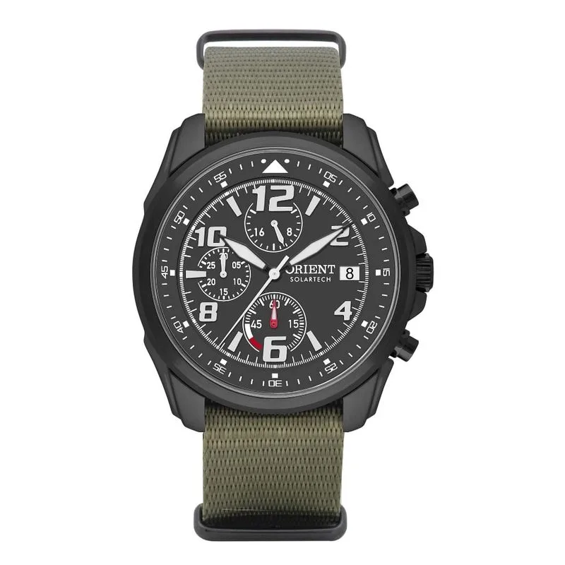 Relógio Masculino Orient Solartech Preto Nylon Exclusivo MPSNC008 P2EX