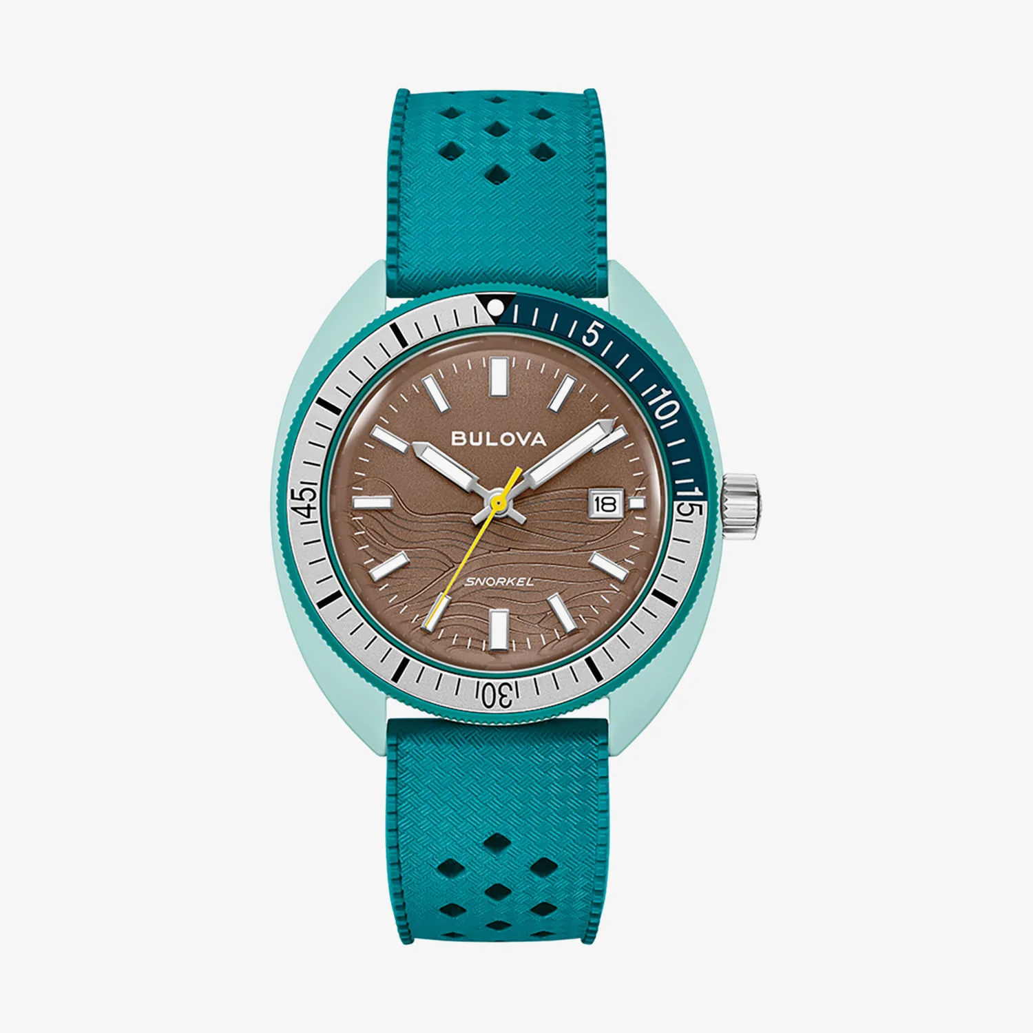 Relógio Bulova Snorkel ‘Sea Turtle' em Borracha 98B446N