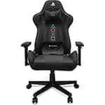 Cadeira Gamer PlayStation, com encosto inclinável e ajuste de altura, Preta, PA4...