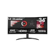 Monitor Curvo 34” LG UltraWide WQHD 34WR50QK-B 100Hz HDR10 Preto