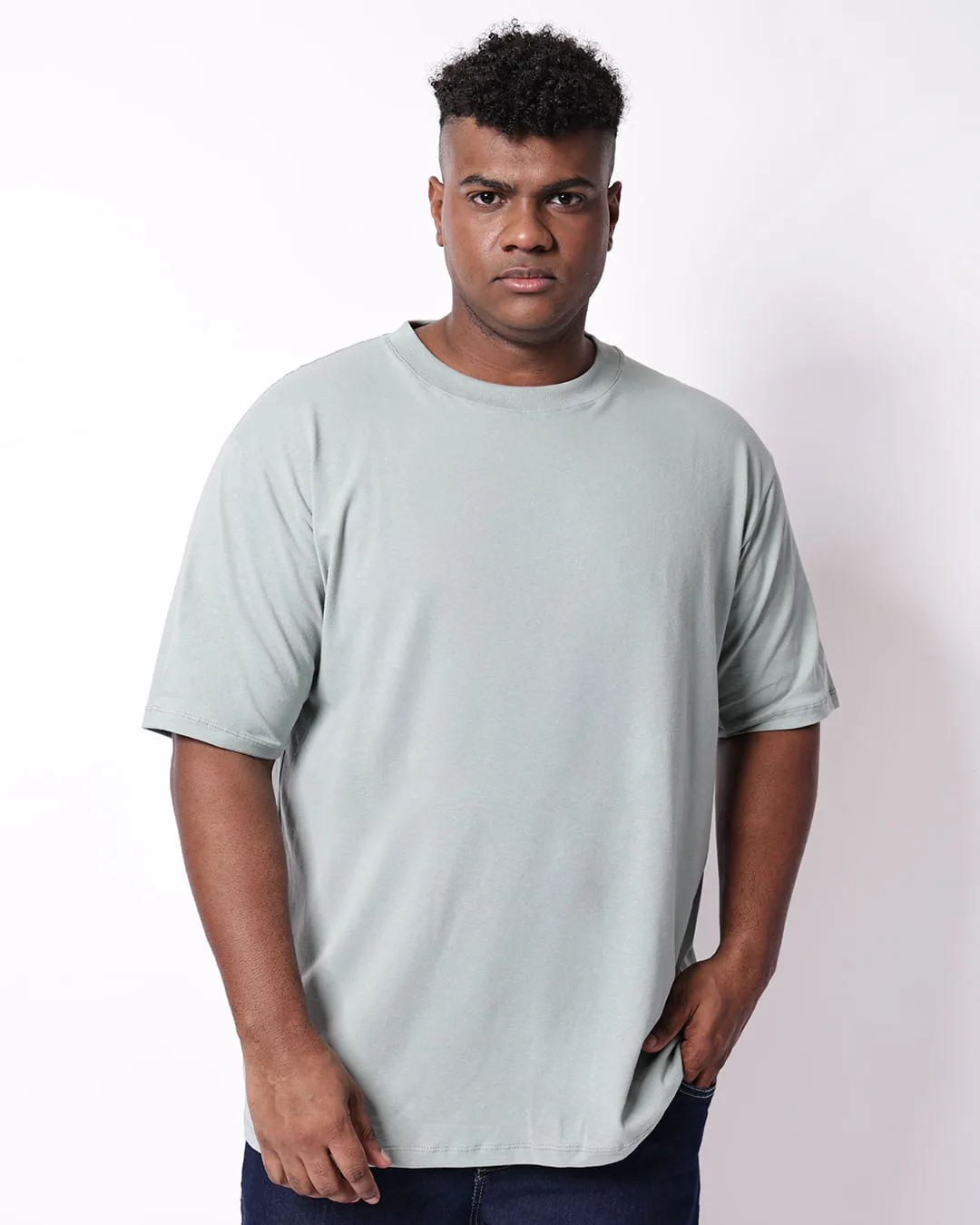 Camiseta Plus Size Masculina Lisa Verde