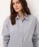 camisa manga longa listrada azul