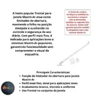 Haste Popular Frontal Puxador Janela Maxim-ar Madeira Aluminio 50cm Branco Gm