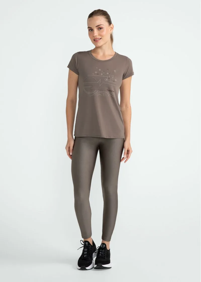 Calça Legging Feminina Básica Brilho