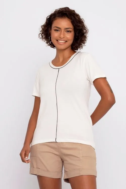 Blusa Feminina em Viscolycra Off White