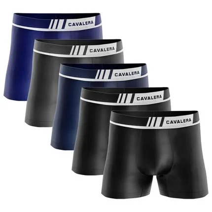 Kit 5 Cuecas Boxer Cavalera Sem Costura Poliamida Original