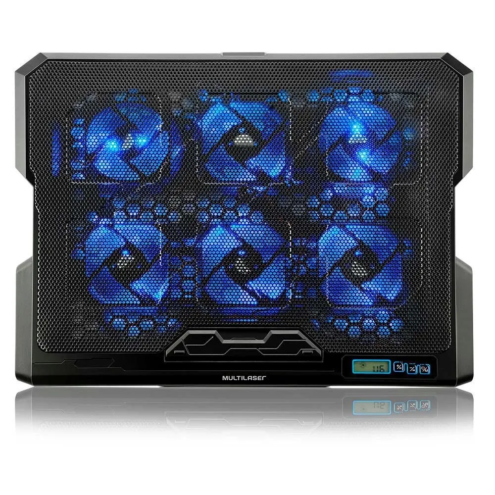 Cooler Para Notebook Com 6 Fans Led Azul Hexa Cooler - Ac282