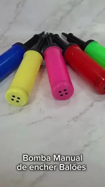 2 Bomba Manual Encher Inflar Bexigas Balão