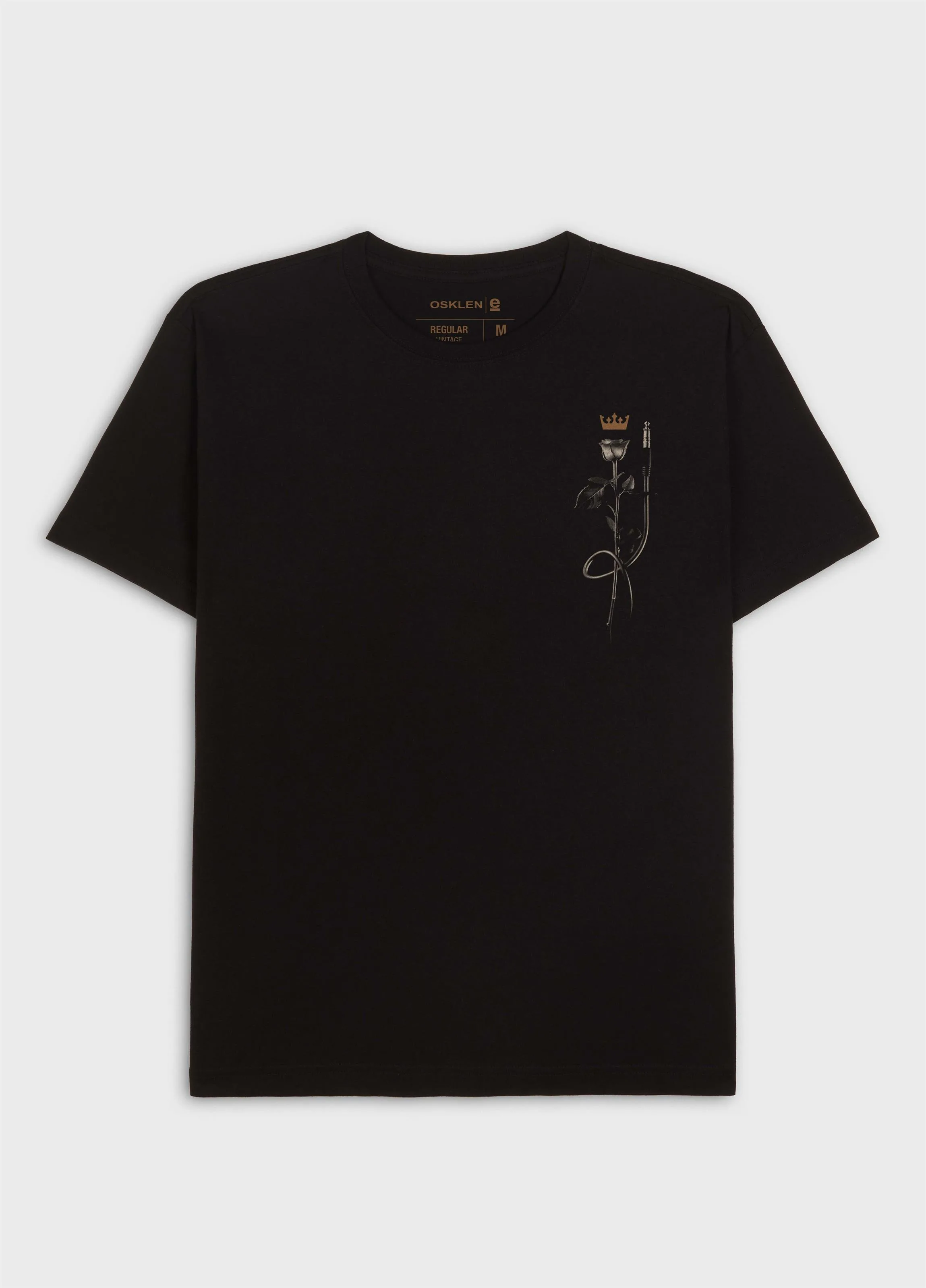 T-shirt Regular Vintage Rose Rock