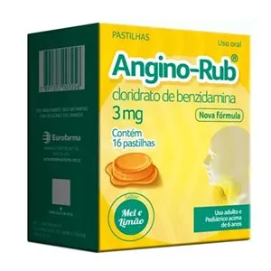 Angino Rub Sabor Mel E Limão 16 Pastilhas
