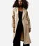 casaco trench coat midi feminino bege
