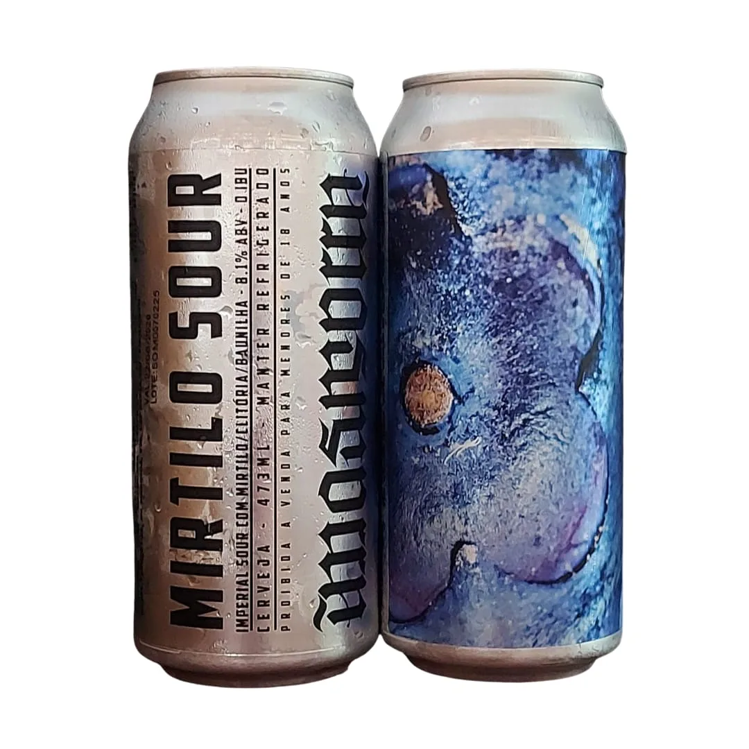 Cerveja Masmorra Mirtilo Sour Imperial Sour com Mirtilo, Clitória e Baunilha 473 ml