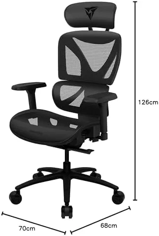 Cadeira Ergonômica XTC Mesh Preta ThunderX3
