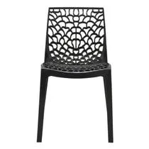 Cadeira Gruvyer Design Preto Sala Cozinha Jantar
