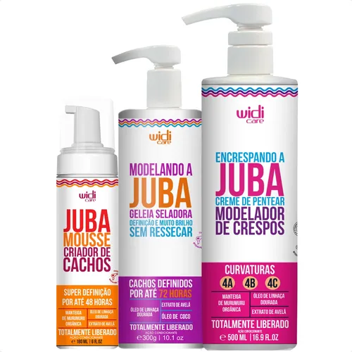 Encrespando A Juba + Mousse + Modelando Geleia Widi Care
