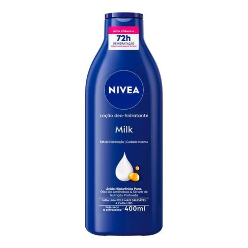 Loção Hidratante Corporal Nivea Milk Pele Seca e Extrasseca 400ml - Drogarias Pacheco