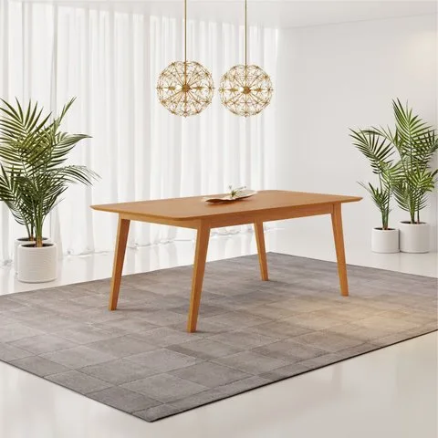 Mesa de Jantar Madeira Maciça Retangular 6 Lugares Elegance