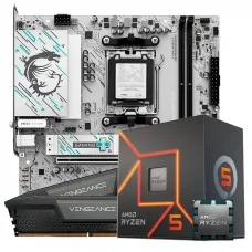 Kit Upgrade, AMD Ryzen 5 8600G, Placa Mãe MSI B840M Gaming WiFi6E, Memória DDR5 32GB (2x16GB)