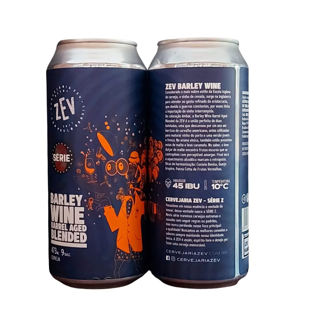 Cerveja ZEV Barley Wine Barrel Aged Blended 473 ml