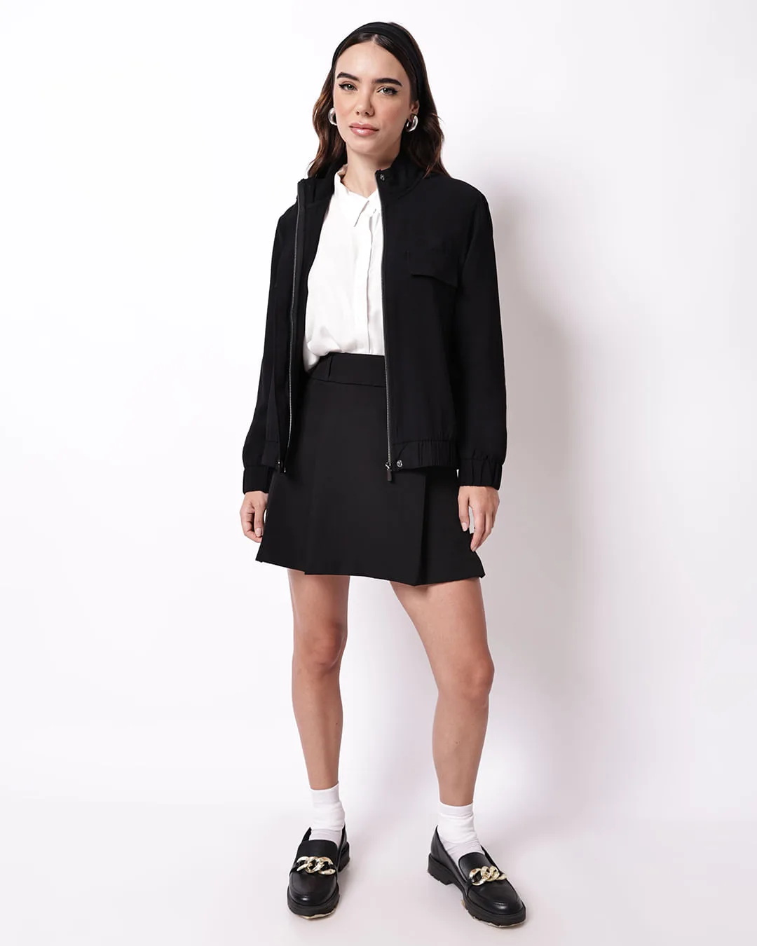 Jaqueta Feminina Berry & Co. Alfaiataria com Lapela Preta
