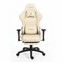 Cadeira Gamer Husky Tempest 4D, Até 145kg, Braços 4D, Almofadas, Reclinável 150º, PU, Descanso para Pés, Branca - HCG700BR4D