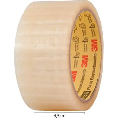 Fita Adesiva de Empacotamento Transparente Scotch 5802 - 45 mm x 45 m - PT 4 UN