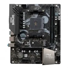 Kit Upgrade, AMD Ryzen 5 5600GT, Placa Mãe Gamer Ninja A520M, Chipset A520, Air Cooler