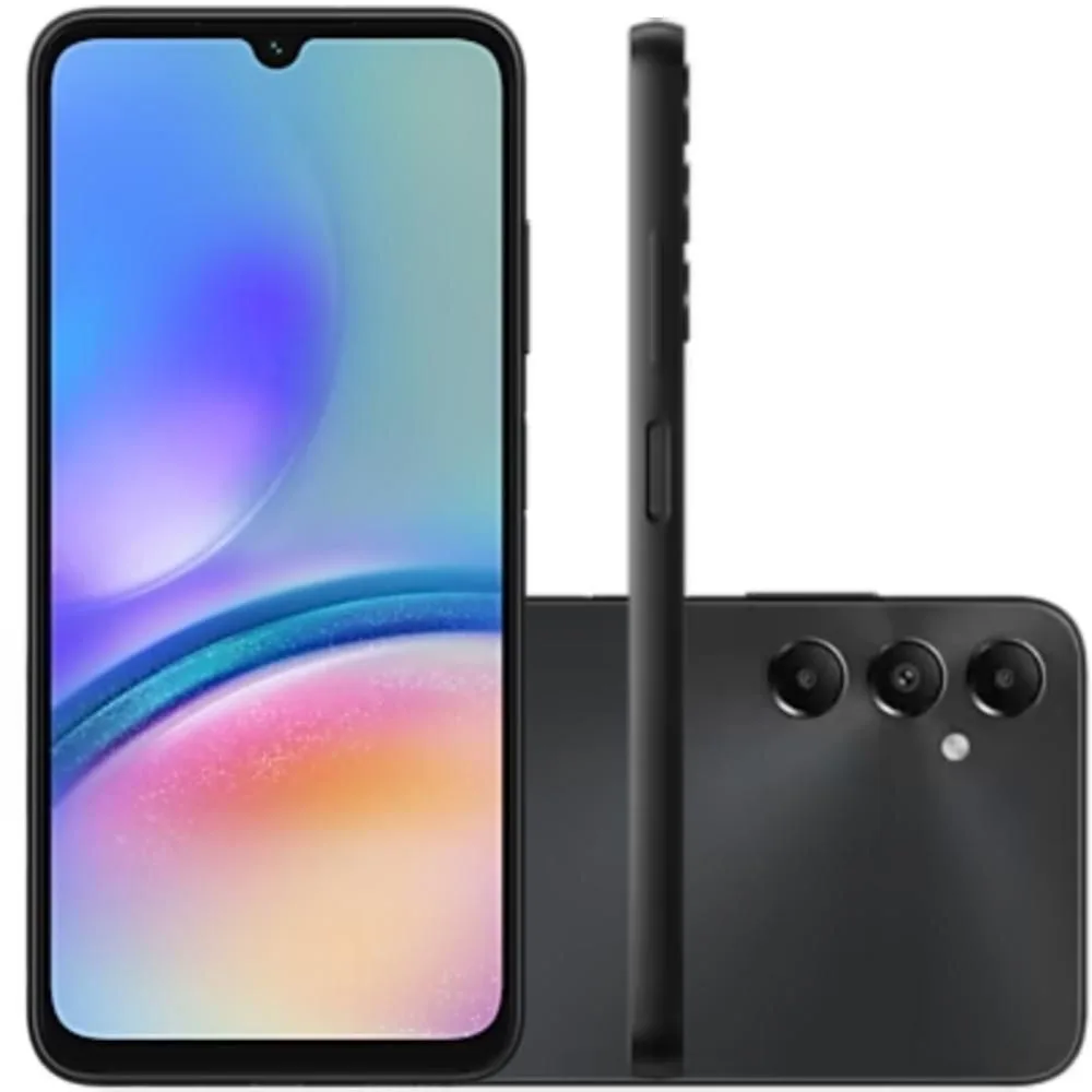 Smartphone Samsung Galaxy A05S 4G 128GB 6GB de RAM Tela Infinita 6.7" Câmera Tripla Traseira de 50MP + 2MP + 2MP- Preto