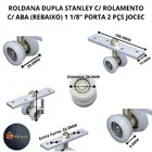Roldana Guia Trilho Stanley 2 Rodas C/rolamento Rebaixo Aba 1/18" Porta 2pcs Jocec