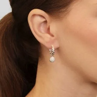 Brinco Argola Icona em Ouro Branco com Diamantes, 0,30ct