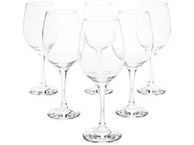 Kit 6 Taças Vidro Para Vinho/ Água 385Ml Nadir Figueiredo