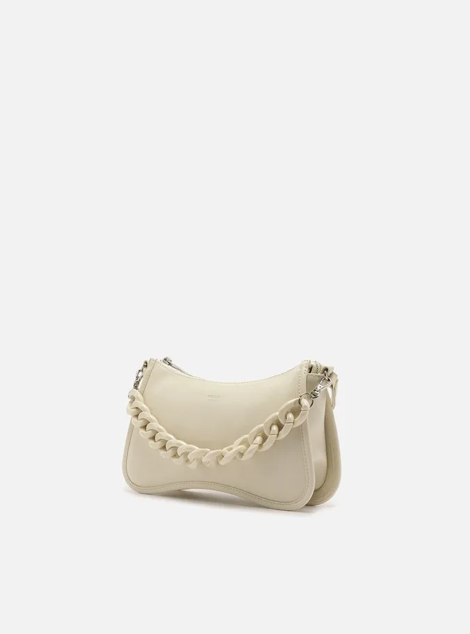 Bolsa Tiracolo Branca Pequena Corrente