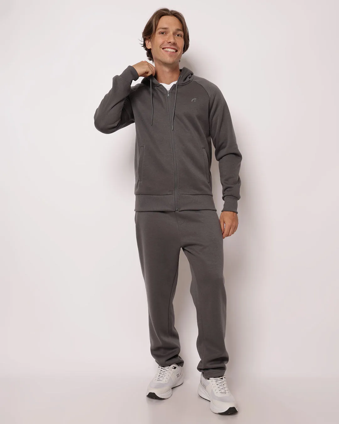 Calça Moletom Masculino Esportiva Fitter Cinza
